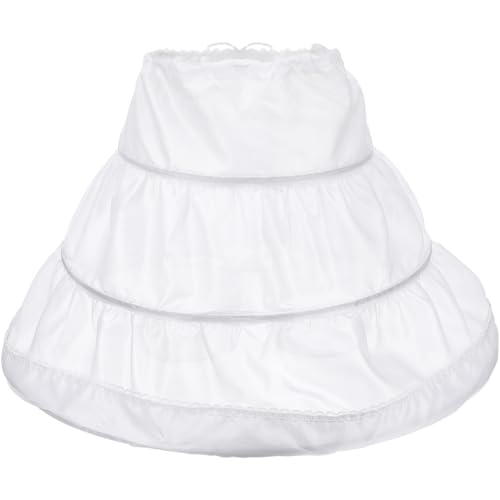 iplusmile Reifrock Mädchen: 3 Creolen Petticoat Reifrock Weiß Petticoat Unterrock Kinder für 4-10 Mädchen Jahren - Prinzessinnen Kleid von iplusmile