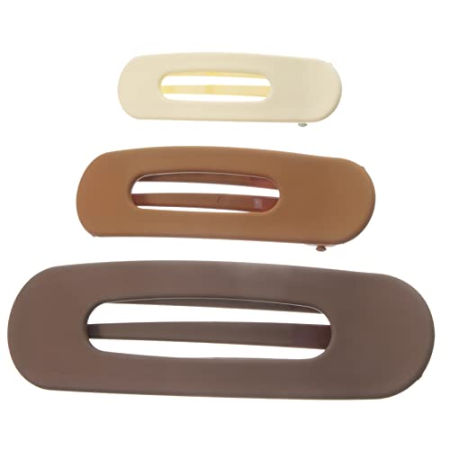 iplusmile 3 Stck Damen Haarklammern Flach Klaue Rutschfest Kleine Haarspangen in Farbverlauf Braun Strapazierfähig Elegant für Alltag Partys Flechtfrisuren und Festliche Anlässe von iplusmile