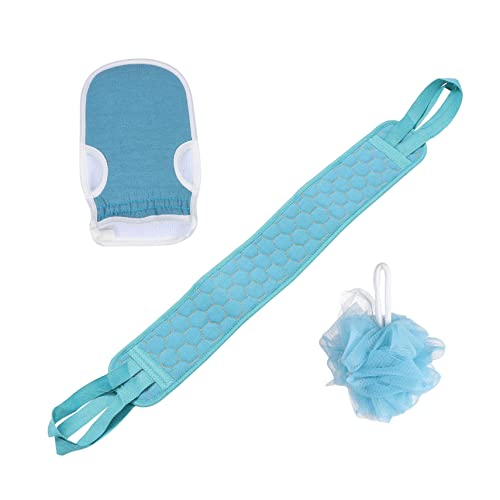 iplusmile 3 Stück Badetuch-set Bad Luffa Duschschrubber Peeling Bausatz Borste Duschtuch Luffa-handschuh Klein Erwachsene Reiben Badewannenwäscher Dein Artikel Handtuch Blau Stoff von iplusmile
