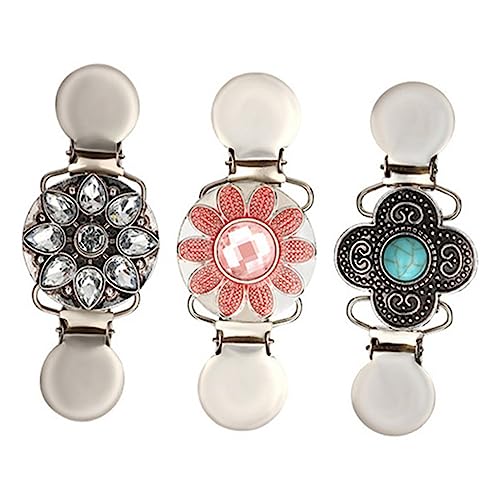 iplusmile 3 Stück Teiliges Broschen Pins für Strickjacken Kreative Anstecknadeln Langlebige Legierungsschließe Vielseitig für Damen und Mädchen von iplusmile