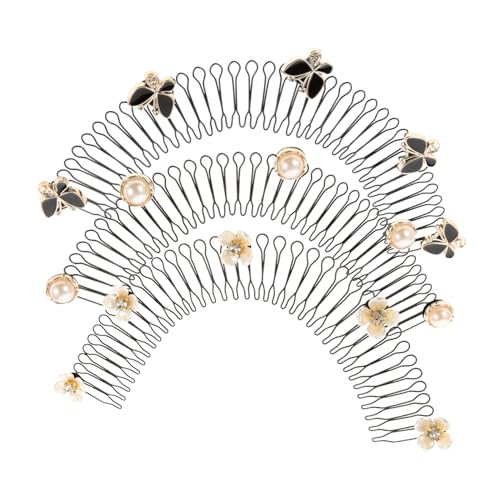 iplusmile 3 Stück Teiliges Haarkamm Unsichtbarer Haarschmuck Haarfixierer Leichte U Form Haarklammern für Dünnes Dickes Haar Damen Frisurenhilfe Vielseitig Tragbar von iplusmile