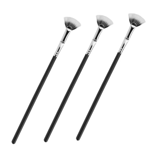 iplusmile 3 Stück Teiliges Mascara Fan Brushes Schräg Geformte Wimpernbürsten für Präzise Anwendung Gleichmäßiges Auftragen Dichteres Volumen Schwarzes Make Up Tool für Damen von iplusmile