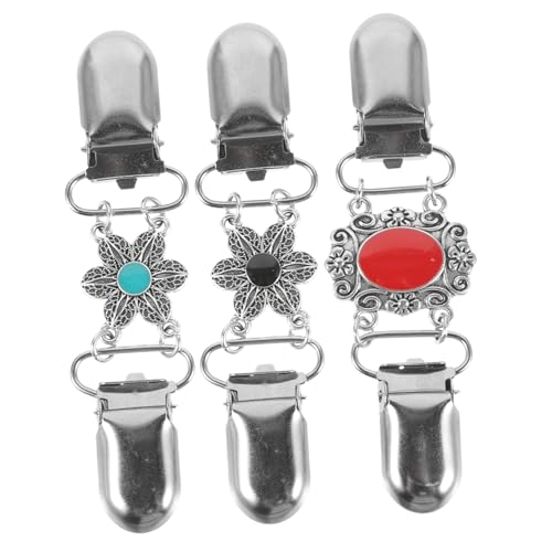 iplusmile 3 Stück Teiliges Retro Pullover Clips aus Metall Strickjacken und Schalhalter für Damen Broschen für Festliche Anlässe und Freizeit Langlebig und Gestaltet von iplusmile