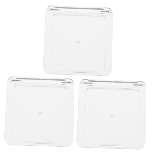 iplusmile 3 Stück Transparente Quadratische Make Up Paletten Leere Single Layer Highlighter und Lidschatten Aufbewahrungsboxen Praktische Kosmetische Organizer mit Klarer Sicht für von iplusmile