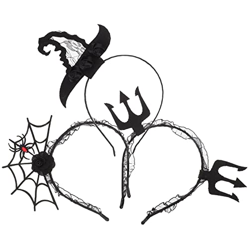 iplusmile 3Stücke Teiliges Halloween Kostüm Haarreif Haarschmuck für Damen und Perfektes Cosplay Zubehör für Halloween Partys Leicht und Komfortabel für Unvergessliche von iplusmile