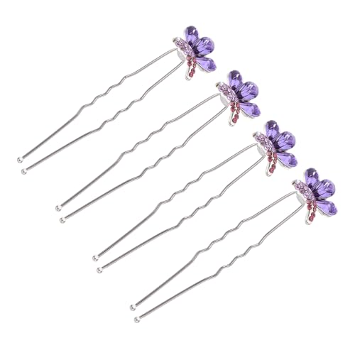 iplusmile 4 Stck Schmetterlings Haarnadeln mit Strassbesatz Teiliges U Förmige Braut Haarnadeln für Damen und Mädchen Eleganter Brautschmuck für Hochzeiten und Festliche Anlässe von iplusmile
