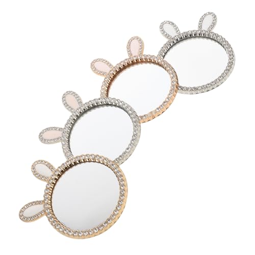 iplusmile 4 Stück Mobilfunkmake -up -Make -up -Spiegel Spiegelhandheld Mädchen spiegeln Make -up -Spiegel -Telefonzubehör Handy -Make -up -Spiegel kleiner Handspiegel Glas von iplusmile