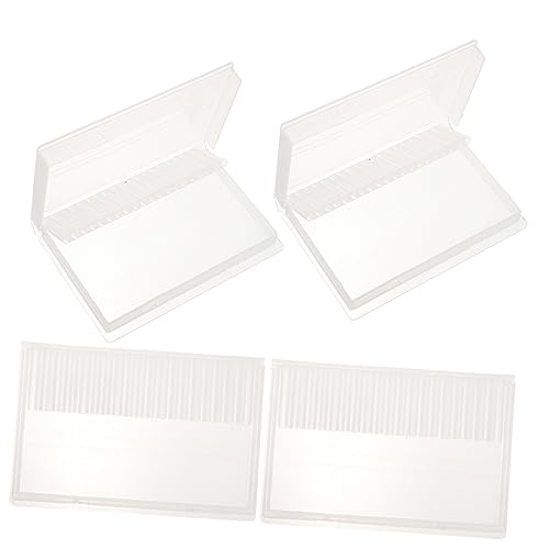 iplusmile 4 Stück Nagelbohrer Bits Aufbewahrungsbox Organizer für Nagelfräser Bits Transparenter Nagelbohrer Halter für Maniküre und Nagelkunst Praktischer Staubschutz Geeignet für Salon von iplusmile