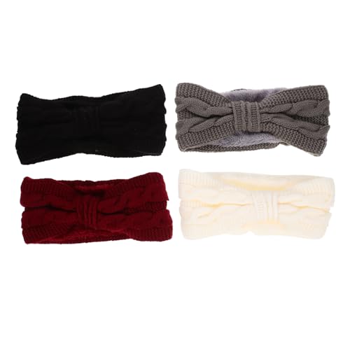 iplusmile 4 Stück Teiliges Damen Stirnband mit Knotenmuster Warmes Weiches Strick Haarband mit Ohrenschutz Hautfreundlich Vielseitig für Outdoor Sportarten in iplusmile 4 Stück Teiliges Damen Stirnband mit Knotenmuster Warmes Weiches Strick Haarband mit Ohrenschutz Hautfreundlich Vielseitig für Outdoor Sportarten in von iplusmile