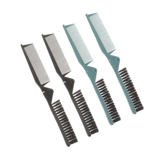 iplusmile 4 Stück Teiliges Faltbares Haarkamm Kompakt und Tragbar Doppelte Zahnung für Sanftes Entwirren Geeignet für Haartypen für Damen und Herren Unterwegs zur Schnellen Frisurpflege von iplusmile