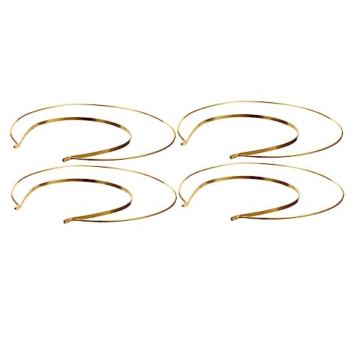 iplusmile 4 Stück Teiliges Goldenes DIY Haarschmuck Filigrane Doppelte Haarreifen für Mädchen Leichter Kopfschmuck für Schönheitswettbewerbe Partys und Festliche Anlässe von iplusmile