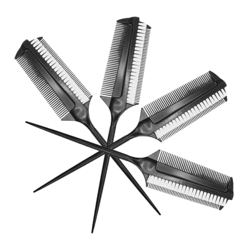 iplusmile 4 Stück Teiliges Haarstyling Set Dualseitiger Balayage Brush und Haarkantenkamm Hitzebeständig Sanfte Kurzborsten Friseurwerkzeug für Damen und Herren von iplusmile