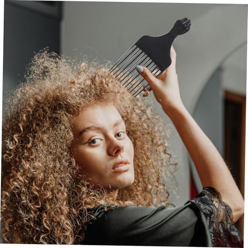 iplusmile 4 Stück Teiliges Kunststoff Haarkamm Großer Zahn Afro Pick Kamm Handlich Robust Vielseitig für Herren Haardesign Styling Haartrennung und Kopfhautmassage für Friseure und von iplusmile