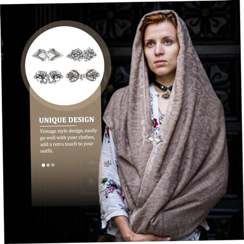 iplusmile 4 Stück Teiliges Retro Cardigan Broschen mit Funkelnden Strasssteinen Eleganter Pullover und Schalclip für Damen Vielseitig Verwendbar für Strickjacken Schals Kleider und Formelle von iplusmile