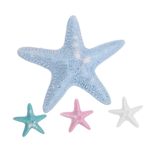 iplusmile 4 Stück Teiliges Seestern Haarklammern aus Resin Bunte Meerjungfrau Haarspangen Langlebige Haarschmuck Accessoires für Frauen und Mädchen Einfach zu Stylen Geeignet für Strand von iplusmile