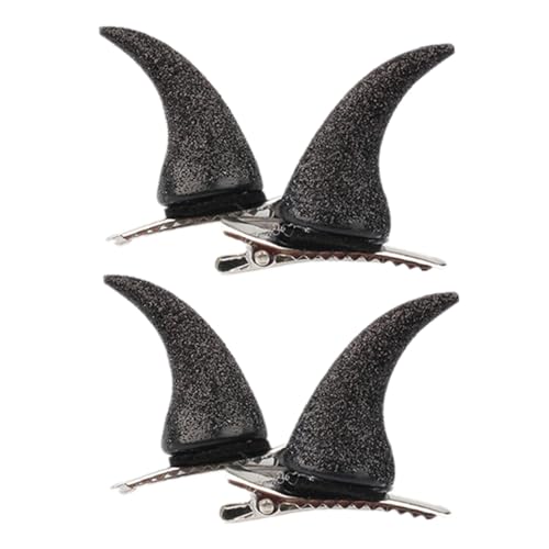 iplusmile 4 Stück Teiliges Teufelshorn Haarklammern mit Glitzer Halloween Cosplay Haarspangen für Damen und Kostüm Accessoires für Party und Karneval von iplusmile