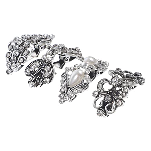 iplusmile 4 Stück Teiliges Vintage Cape Clips aus Robustem Legierungsmaterial Strickjacken und Kleider Clips mit Funkelnden Strasssteinen Vielseitig Einsetzbar für Damen Broschennadeln für von iplusmile