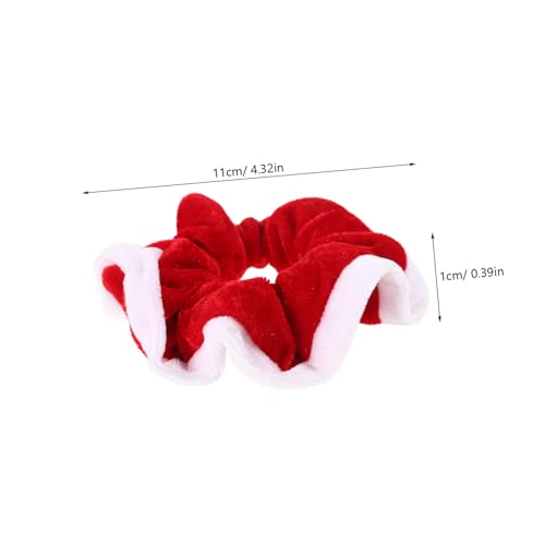iplusmile 4 Stück Teiliges Weihnachts Haargummi Elastische Weiche Scrunchies in Rot Grün Rot Weiß Komfortable Haarklammern mit Festem für Damen und Mädchen von iplusmile