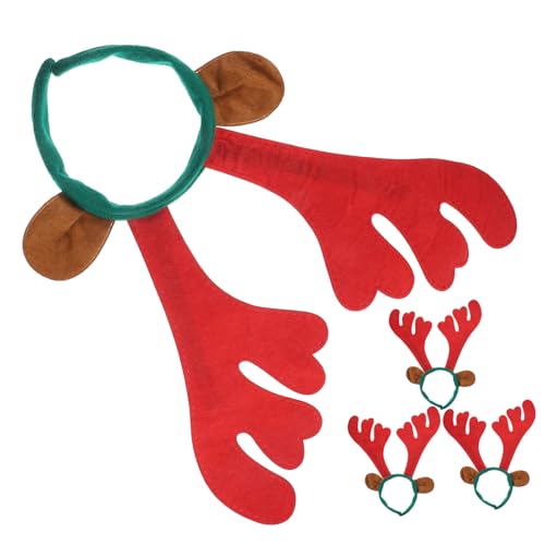 iplusmile 4 Stück Teiliges Weihnachtsgeweih Stirnband Antler Hair Accessories Rentier Cosplay Haarreif Festliche Party Kopfschmuck Leicht Bequem für Damen Mädchen von iplusmile