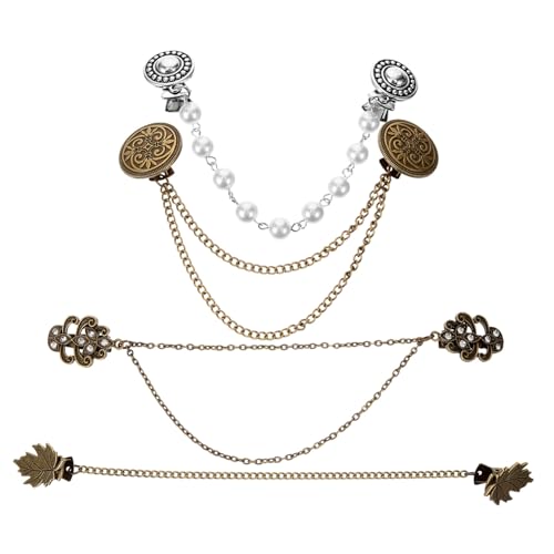 iplusmile 4 Stück Vintage Pullover Clips Teiliges mit Broschen zum Verschließen von Strickjacken und Hemdkragen Robuste Mantel und Schalclips für Damen Eleganter Langlebiger Schmuck aus von iplusmile
