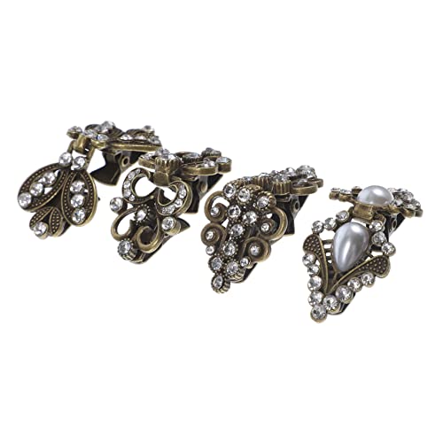 iplusmile 4 Stück Vintage Shawl Pin Cardigan Clips aus Robuste Broschen für Damenpullover Kleider Schals Vielseitige Modeaccessoires in Antikem Bronze Design von iplusmile