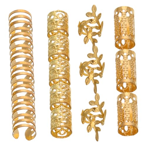 iplusmile 40 Stück Teiliges Dreadlocks Haarschmuck Verstellbare Metallringe und Haarclips für Zöpfe Diy Haaraccessoires für Damen und Mädchen Vielseitig für Partys und Alltag Geeignet von iplusmile
