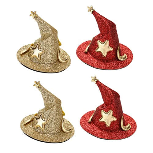 iplusmile 4stücke Halloween Haarschmuck Mit Zaubererhüten Dekorative Haarspangen Für Kostüme Partys Und Fotos Für Erwachsene Und Junge Mädchen von iplusmile