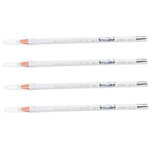 iplusmile 4Stücke Weißer Augenbrauenstift Wasserdichter und Langlebiger Make Up Stift für Natürliche Brauen Einfach zu Anwenden Schweißfest von iplusmile