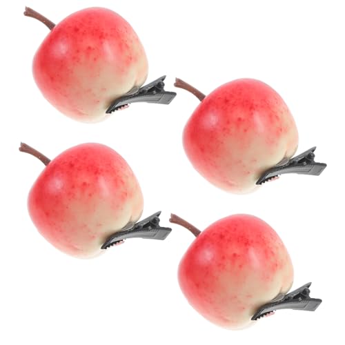 iplusmile 4stücke Süße Mini-äpfel Obst-haarclips Haarnadeln Für Frauen Mädchen Zum Stylen Mit Frucht-design Für Geburtstag Weihnachten Geschenke von iplusmile