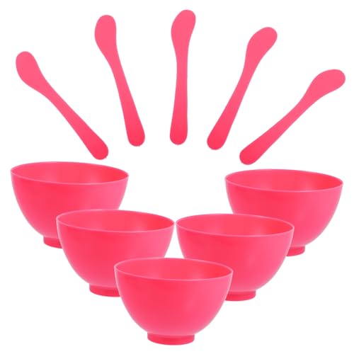 iplusmile 5 Sätze Teiliges DIY Gesichtsmaske Rührschüssel mit Spa Zubehör für Hautpflege Wiederverwendbar Handliche Geeignet für Maskenherstellung und Haaröl DIY von iplusmile