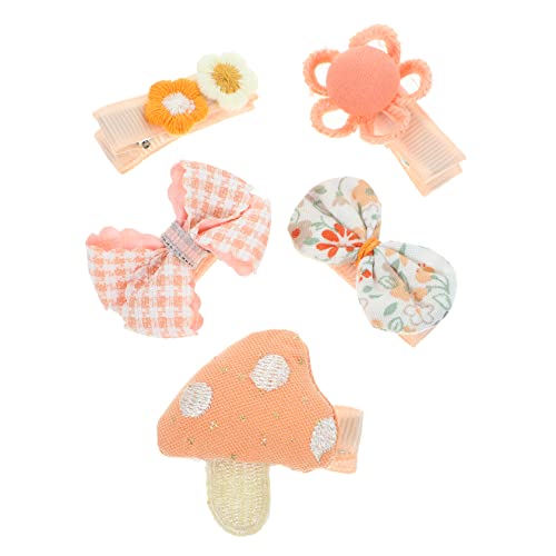 iplusmile 5 Stück Bunte Kleine Haarspangen mit Schleife für Mädchen Niedliche Haarclips Vielseitiges Haaraccessoire für Alltag Geburtstag Party und Kostüm Farbenfrohes Haarschmuck Set von iplusmile