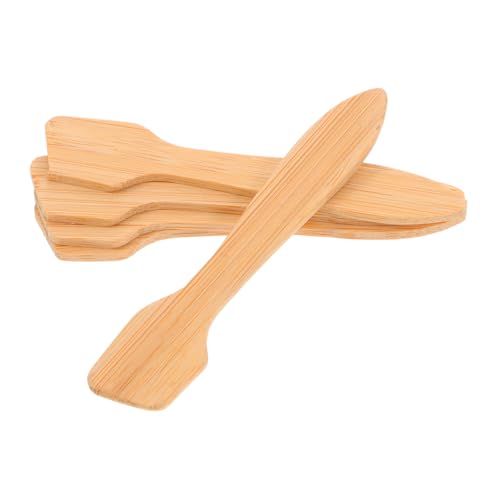 iplusmile 5 Stück Teiliges Bambus Makeup Spatel Flach und Vielseitig für Gesichtsmaske Lippen und Hautpflege Wiederverwendbar Einfach zu Reinigen Geeignet für Hauttypen und Altersgruppen von iplusmile
