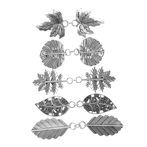 iplusmile 5 Stück Teiliges Damen Strickjacken Clips Vintage Pullover Clips aus Legierung Verstellbare Sweater Cinch für Cardigan Schal Kleid und Bluse Kleidungsschließe gegen Öffnen von iplusmile