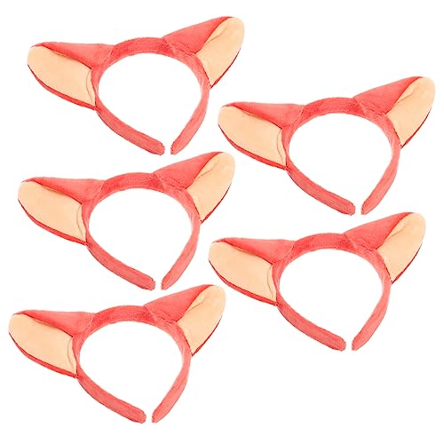 iplusmile 5 Stück Teiliges Foxes Ear Headband aus Hochwertigem Bequemes Haarband mit Fuchsohren für Geburtstag Cosplay Weihnachtsfeier und Make Up von iplusmile