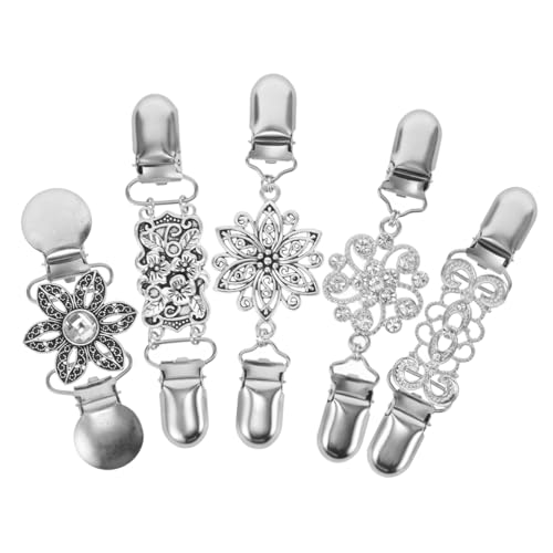 iplusmile 5 Stück Teiliges Retro Shirt Dress Clips Damen Vintage Schalclip und Pullover Clip für Cardigans Vielseitig Einsetzbar Stilvoller Brustbroschen Schalverschluss für Damen von iplusmile