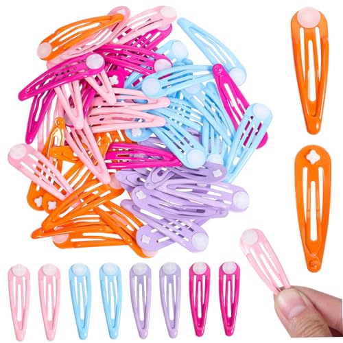 iplusmile 50 Stück Bunte Snap Hair Clips Wassertröpfchenform Rutschfeste Haarklammern Damen Haarschmuck für Alltag und Styling von iplusmile