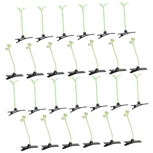 iplusmile 50 Stück Sprout Haarklammern Süße Grüne Haarspangen aus Robustem Material Kreative Haarschmuck Accessoires für Mädchen und Langlebig und Modisch für Verschiedene Frisuren von iplusmile