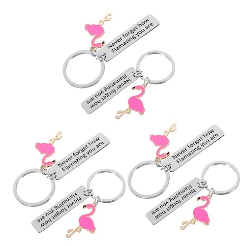 iplusmile 6 Stk Flamingo-schlüsselanhänger Tropischer Schlüsselanhänger Anhänger in Flamingoform Flamingo-schmuck-geschenk Flamingo-liebhaber-schmuck Zubehör Metall Zinklegierung von iplusmile