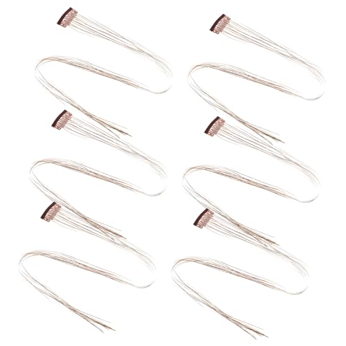 iplusmile 6 Stück Goldene Haarschimmer Strähnen Teiliges Glitzernde Fairy Tinsel Haarverlängerungen für Damen Einfache DIY Anwendung Schimmernde Haarakzente für Festliche und Tägliche von iplusmile