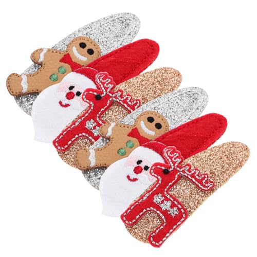 iplusmile 6 Stück Kleine Weihnachts Haarclips für Mädchen mit Glitzer Festlicher Haarschmuck Sicherer Leicht und Bequem Xmas Geschenkidee für Weihnachtsfeiern und Festliche Looks von iplusmile