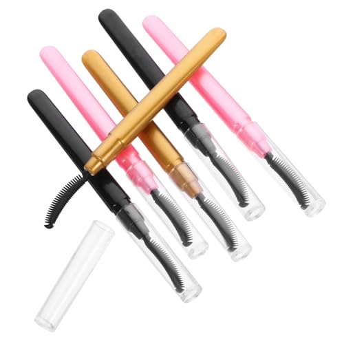 iplusmile 6 Stück Silikon Wimpernbürsten mit Weichen Borsten Leicht und Tragbar für Präzises Mascara Auftragen und Wimpern Lifting Schützender Abdeckung für Reisen und Täglichen Gebrauch von iplusmile