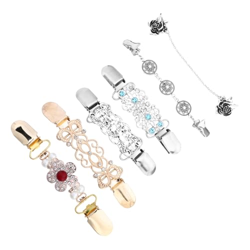 iplusmile 6 Stück Teiliges Cardigan Clips Damen Schalclip Kragenclip Vintage Stil Einfach zu Verwenden Vielseitig Einsetzbar für Pullover Strickjacken und Kleider Modisches Accessoire für von iplusmile