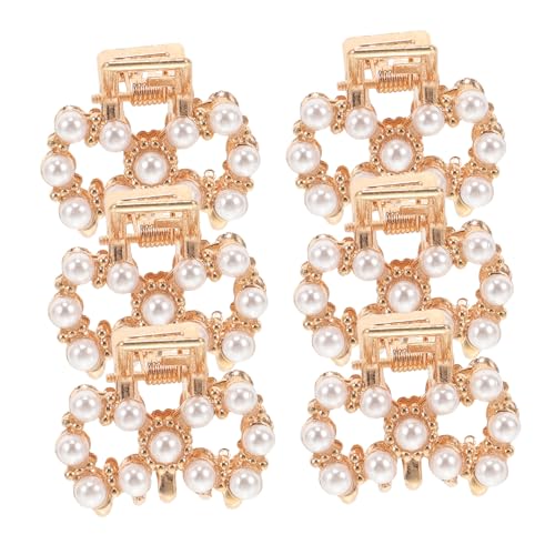 iplusmile 6 Stück Teiliges Mini Perlen Haarklammern für Damen Kleine Krallenclips Praktische Haarspangen für Alltag Geburtstagsgeschenk Vielseitig und Leicht Tragbar von iplusmile