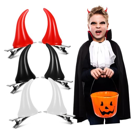 iplusmile 6 Stück Teiliges Teufelshorn Haarklammern aus Resin Kleine Halloween Haarclips mit Alligator Clip Rutschfest und Leicht Dekorative Cosplay Accessoires für Damen und Herren iplusmile 6 Stück Teiliges Teufelshorn Haarklammern aus Resin Kleine Halloween Haarclips mit Alligator Clip Rutschfest und Leicht Dekorative Cosplay Accessoires für Damen und Herren von iplusmile