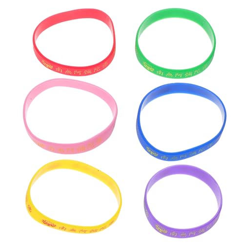 iplusmile 6stücke Silikonarmbänder Mit Lotusmuster Für Religiöse Anlässe Armbänder Mit Amitabha-inschrift Für Gebet Und Segen Unisex-silikonarmbänder in Großauflage iplusmile 6stücke Silikonarmbänder Mit Lotusmuster Für Religiöse Anlässe Armbänder Mit Amitabha-inschrift Für Gebet Und Segen Unisex-silikonarmbänder in Großauflage von iplusmile