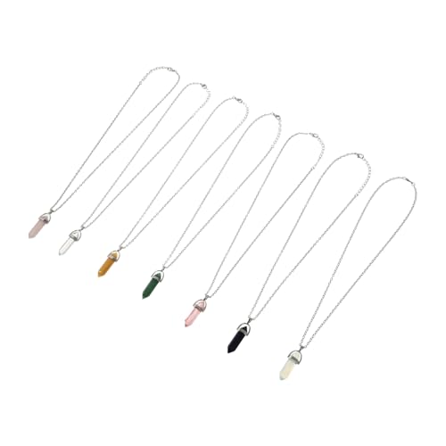 iplusmile 7 Stück Teiliges Natürlicher Halsketten mit Sechseckigem Anhänger Zarte Schlüsselbein Kette Modisches Schmuckaccessoire für Damen Vielseitig Kombinierbar für Alltag und Party von iplusmile