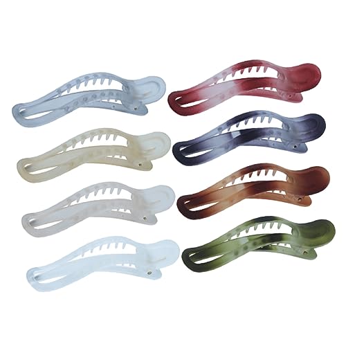 iplusmile 8 Stück Teiliges Acryl Haarklammern Matte Bunte Haar Krallenclips für Frauen Rutschfeste Haarklammern für Dickes und Dünnes Haar zum Festen Halten und Styling von iplusmile