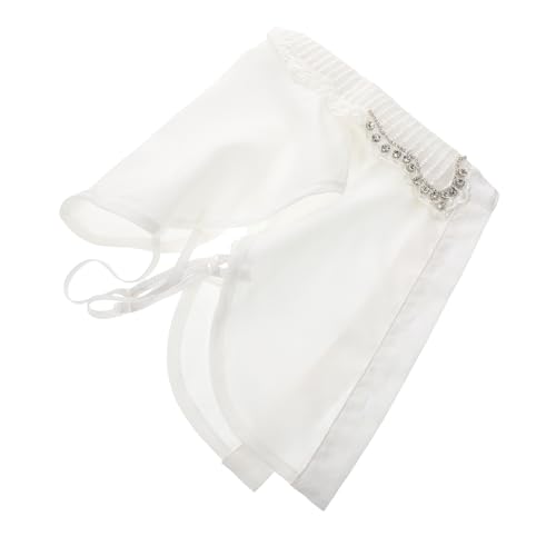 iplusmile Abnehmbarer Chiffon Blusenkragen mit Strasssteinen für Damen Eleganter Fake Collar für Frühling Herbst Winter Vielseitig Kombinierbar mit Pullovern Jacken von iplusmile