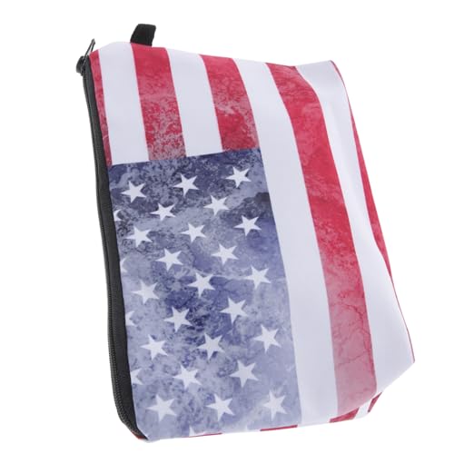 iplusmile Amerikanische Flagge Kosmetiktasche Retro Polyester Federmäppchen Waschbar Leicht Tragbar Kulturbeutel für Reise und Alltag Geschenkidee von iplusmile