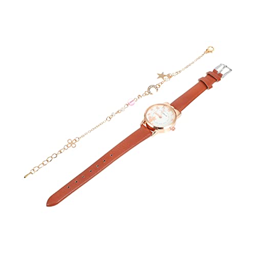 iplusmile Armbanduhr Für Damen Und Stern-mond-Armband-Set Uhrenset Mit Quarzwerk Für Präzise Zeitmessung Stilvolles Accessoire Für Verschiedene Anlässe von iplusmile